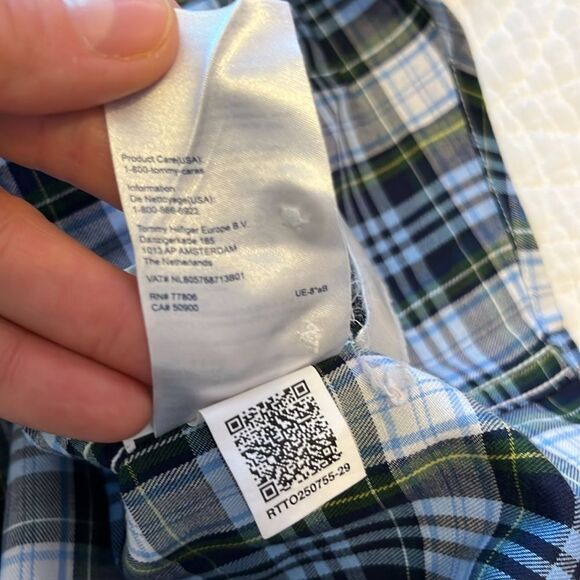 Tommy Hilfiger Mens Plaid Button Down Classic Preppy Academia Office Blue Small - Picture 9 of 9
